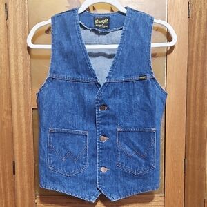 Vintage 70's/80's Wrangler Classic Blue Denim Vest